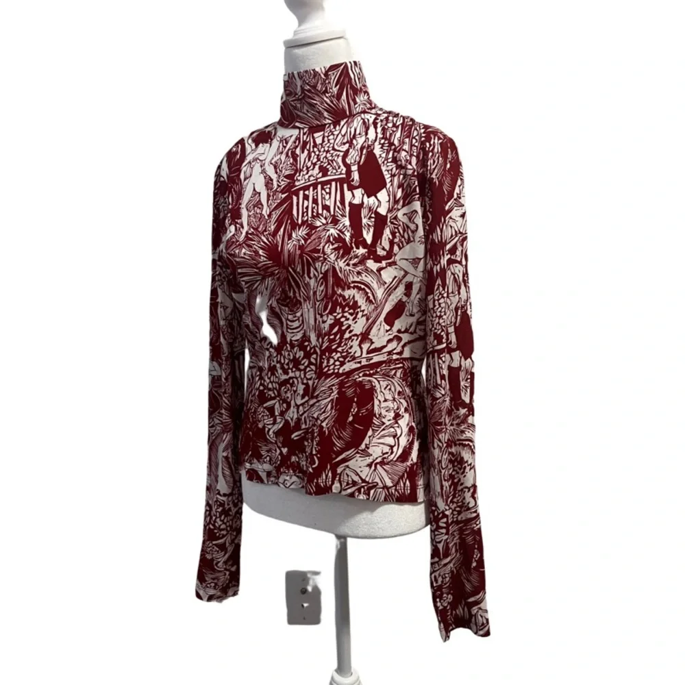 L'ACADEMIE LOS ANGELES NWT Darcia Top in Red Ceramic
